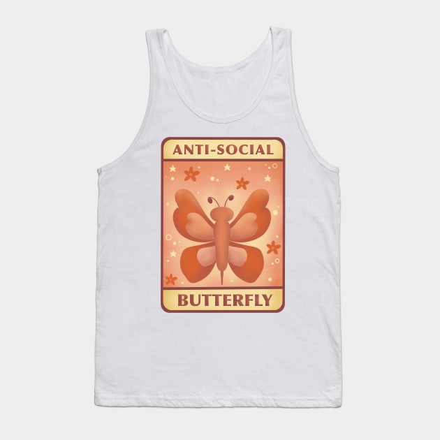 Anti-social butterfly Tank Top by Chonkypurr